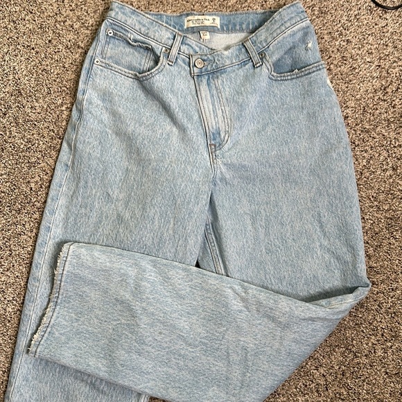 Abercrombie and fitch the 90s straight ultra high rise curve love jean size 28/6 - Picture 7 of 12